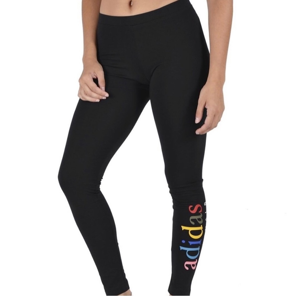 Adidas Originals Women's Trefoil Leggings Fitness Pants Black AY6643 SZ Small - Picture 4 of 5